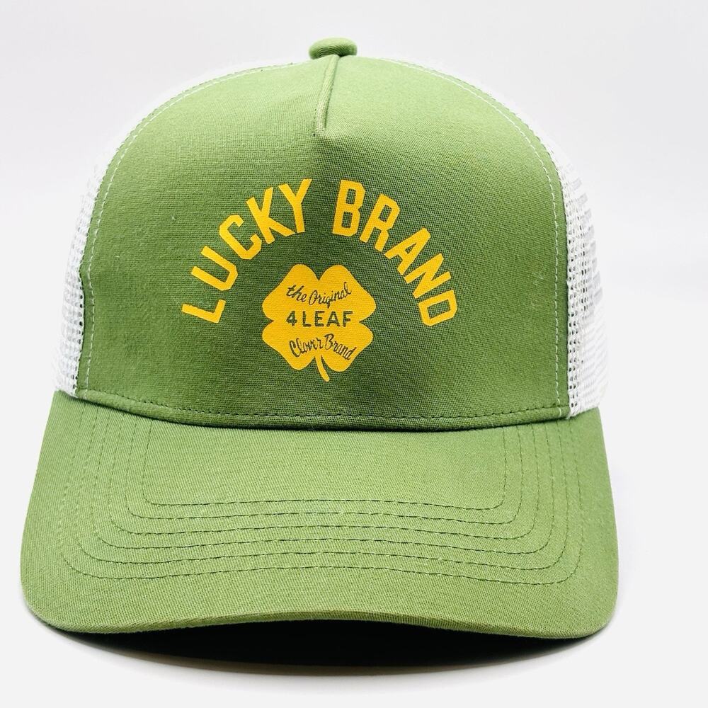 Lucky Brand USA Men’s Green Truckers Hat OSFM